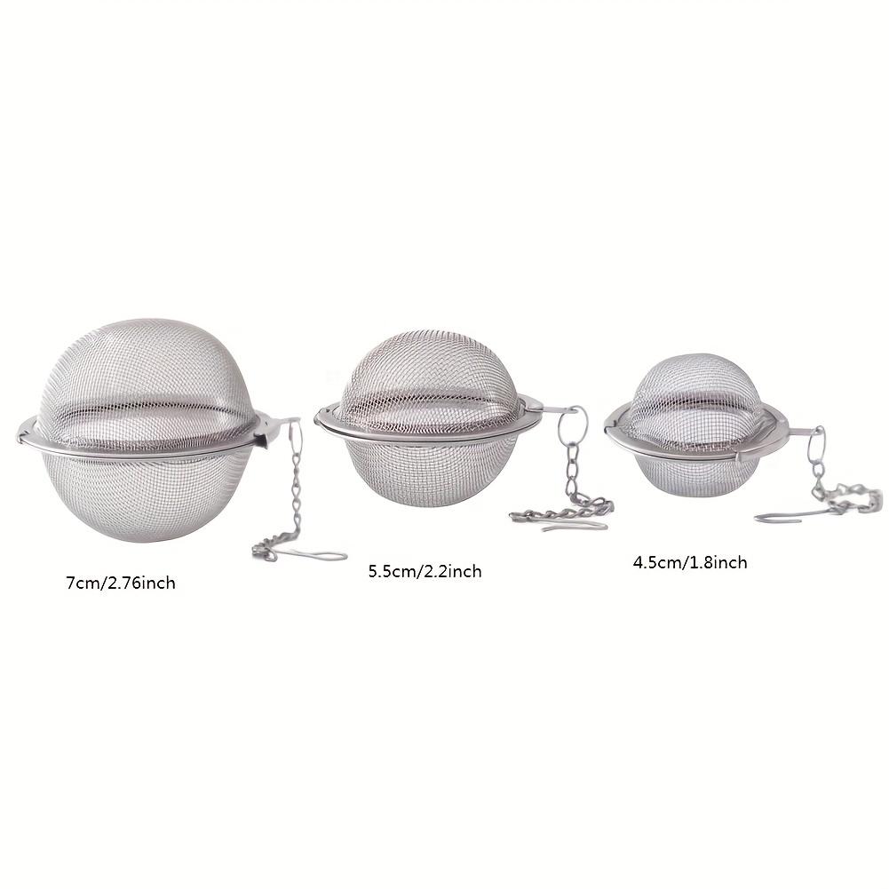 3 Stainless steel seasoning ball set, tea ball, tea strainer, seasoning ball, stew seasoning box, round soup kitchen utensils, kitchen accessories 3Pieces