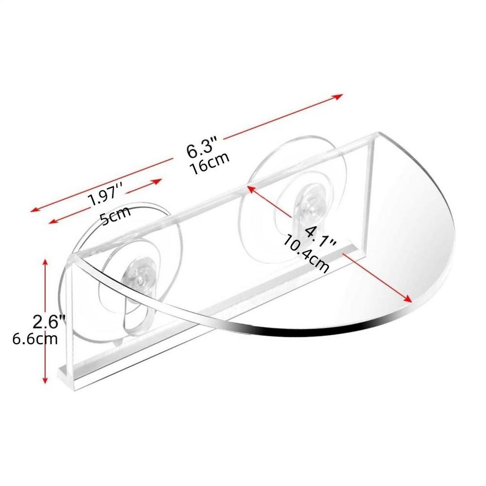 Полка для растений для аквариума присоски акриловая полка подставка для водных растений компактная прозрачная подставка для аквариумных растений для аквариума красный