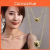 Trendy Two-tone Titanium Steel Pendant Necklace Perfect For Fashion Forward Women