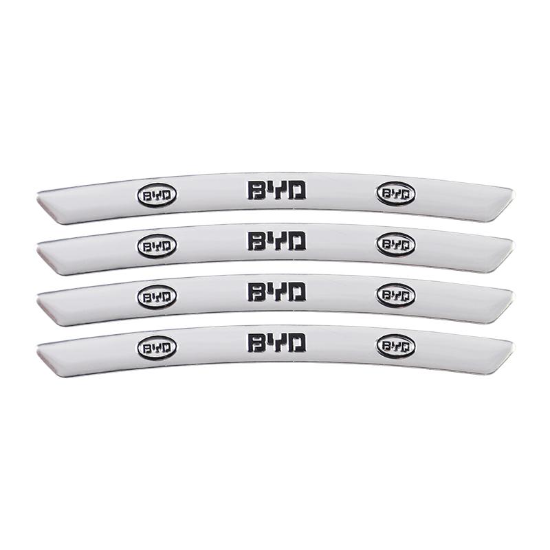 

4Pcs Aluminum Car Wheel Rim Emblem Stickers Decorative Decals For BYD Atto 3 Yuan Plus Han Tang EV F3 E6 Dmi Song F0 Qin Pro G3
