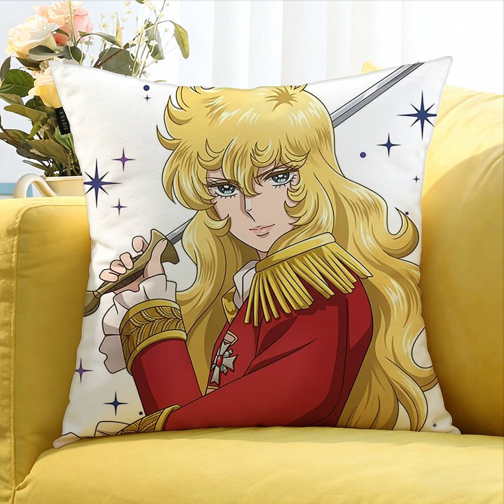 Lady Oscar Rose of Versailles   Various Sizes Square Pillow Case For Car Home Bedchamber Decor