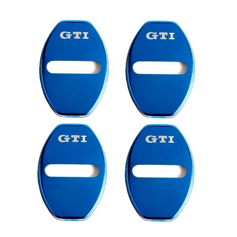 Dla VOLKSWAGEN VW 4 szt. Aluminiowe Nakładki na Zamki Drzwi Samochodowe Naklejki Ochronne dla Volkswagen Passat Touareg Tiguan Golf Bora Jetta