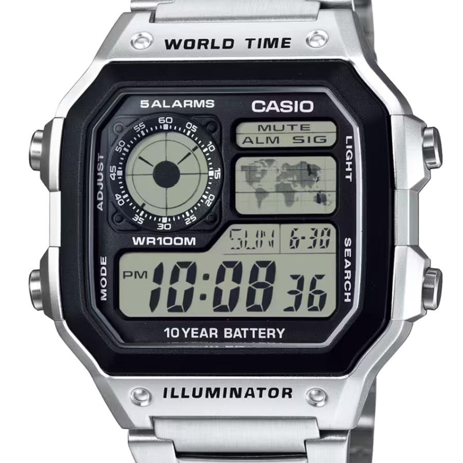 Casio Metal Kasalı ve Paslanmaz Çelik Kordonlu Erkek Quartz Kol Saati AE-1200WHD-1A