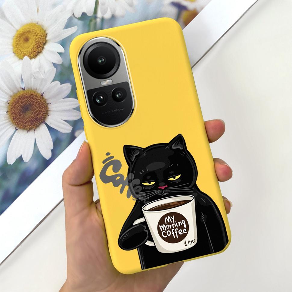 For Oppo Reno10 Case Luxury Colourful Painted Cover Soft Silicone Phone Case For Oppo Reno 10 Reno10 Pro 5G Back Cover Bumper