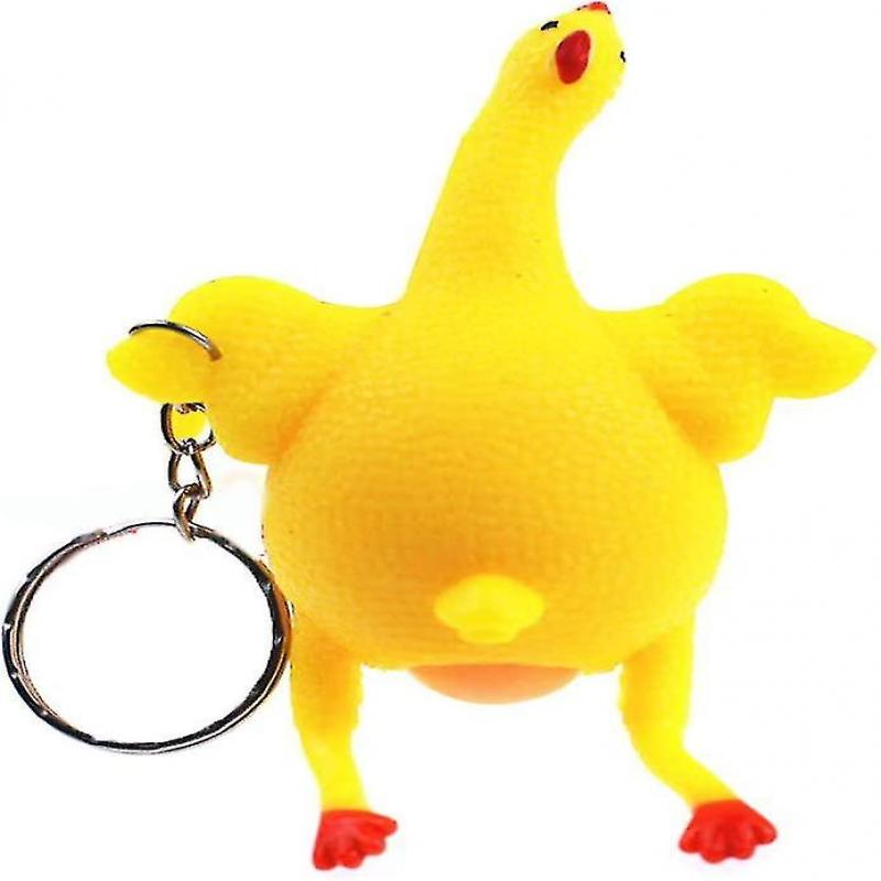 Cute Funny Chicken And Eggs Shaped Decompression Anti-stress Toy Pressure Helper For Keyring Ornament