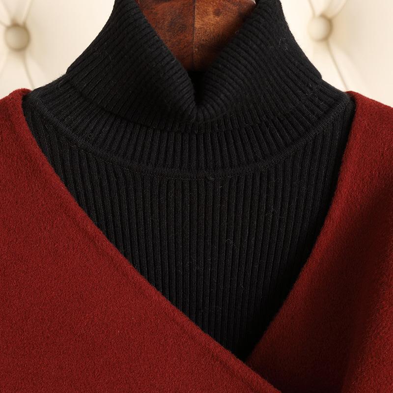 Double-sided Wool Coat Women's Short Autumn and Winter New Chinese Buckle Wool Coat Women's Small