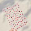 Fruit 5D Nail Art Sticker Apple Strawberry Cherry Love Hearts Bowknot Stars Cartoon Butterfly Manicure Decal DIY