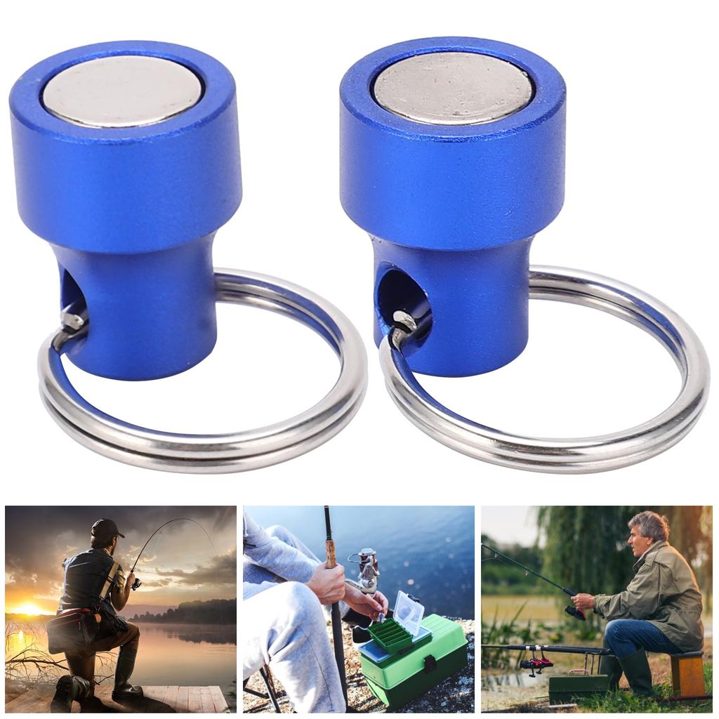 Fly Fishing Magnetic Net Release with Carabiner Clip Aluminium Landing Net Release Holder