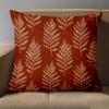 1 pieces -2D flat printing Red Pillows With Golden Leaf Pattern For Home Polyester pillowcase, sofa decorative cushion cov
