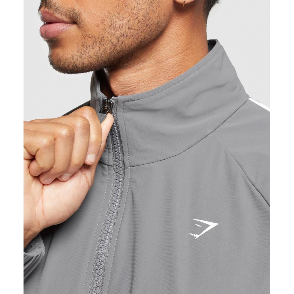 Gymshark Contrast Track Top Pitch Grey A2b3g Gb7q