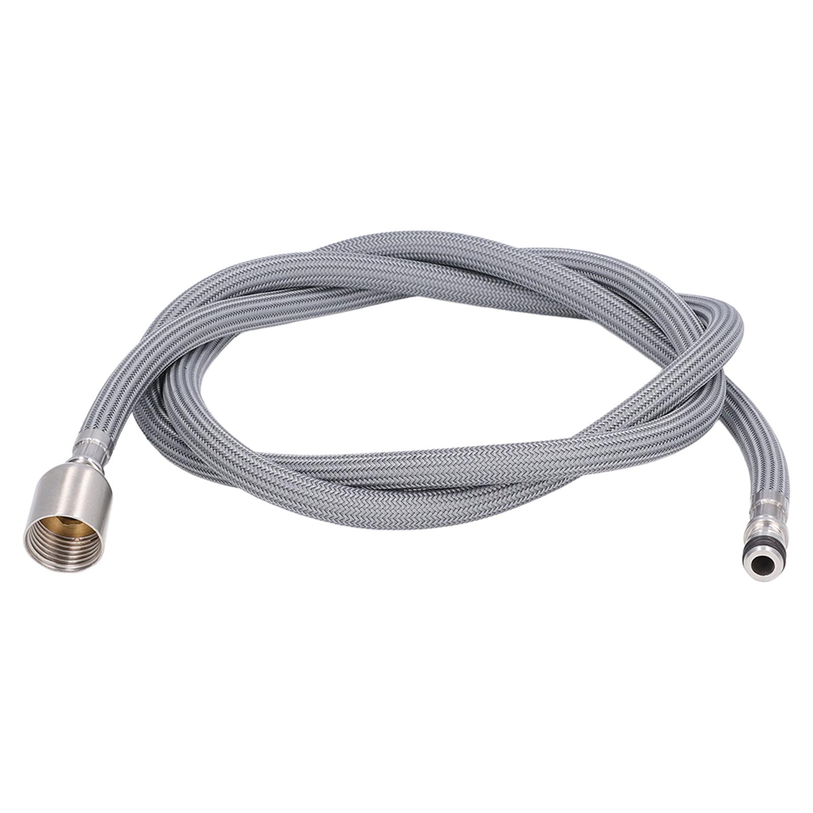 

G1 2 1.5m Pull Out Faucet Hose Nylon Braid PVC Flexible Faucet Hose Replacement for Kitchen Bathroom
