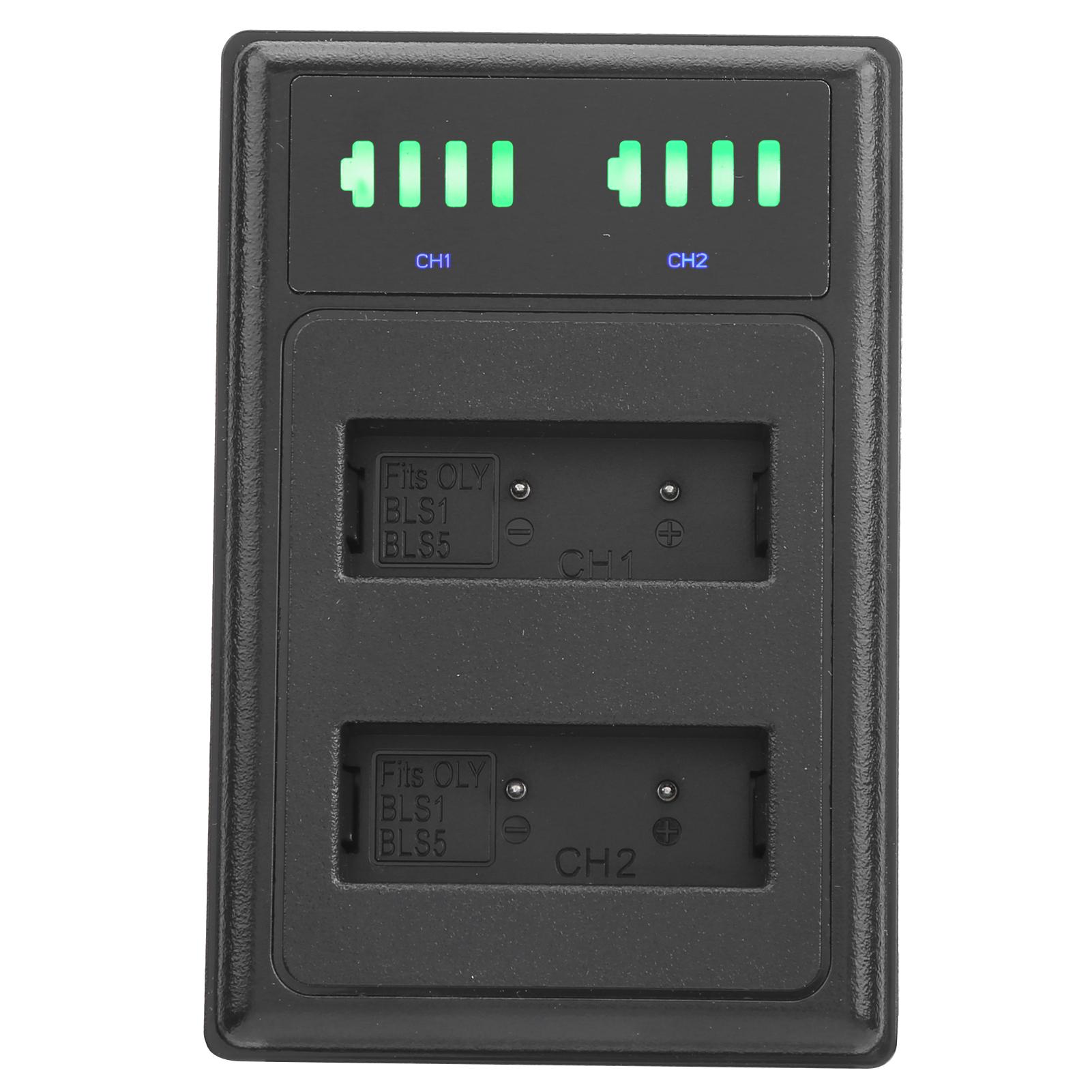 

Charging Seat Double Fast Charger Micro TypeC LCD Display for PSBLS1BLS5 Camera Battery