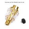 1/3pcs Air Line Lubricator Mini In-line Air Tool Oiler 1/4 Inches Inlet & Outlet Metal for Air Compressor Pipe Tool
