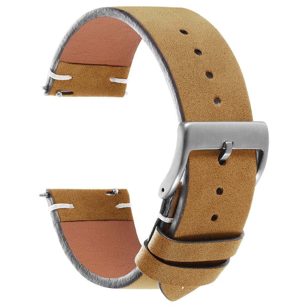 Matte Leder-Uhrenarmband Schnellwechsel-Uhrenarmband 18mm 20mm 22mm Wasserdichtes PU-Leder-Armband Herren Damen Universelle Bänder