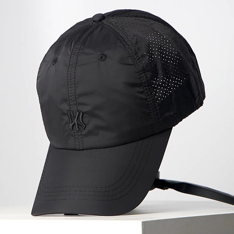 Dünne Schnelltrocknende Bestickte Mütze für Damen Herren Atmungsaktives Netz Sommer Sonnenschutz Sonnenhut Baseballkappe Neue Baseballkappe Adjustable black