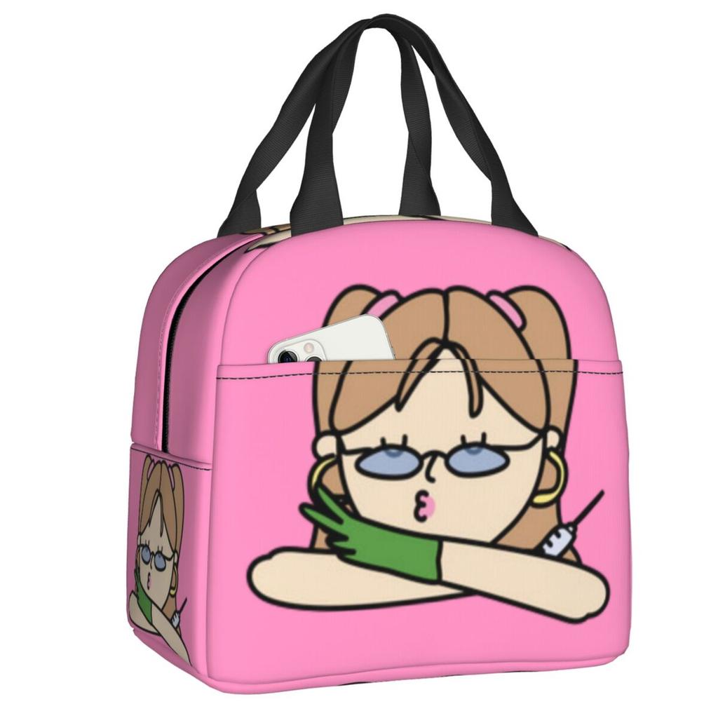 Custom Enfermera En Apuros Doctor Nurse Medicine Insulated Lunch Tote Bag for Women Resuable Cooler Thermal Bento Box Children