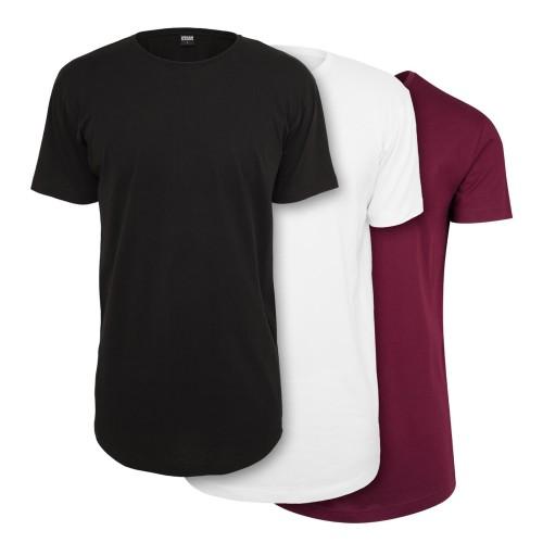 Urban Classics Mens Shaped Long T-Shirt (Pack of 3)