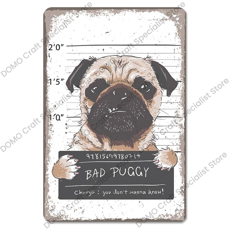 Vintage Cool Dogs Poster Metal Signs Super Hero Animal Metal Tin Plate Retro Plaque Pet Shop Bar Pub Home Wall Decor