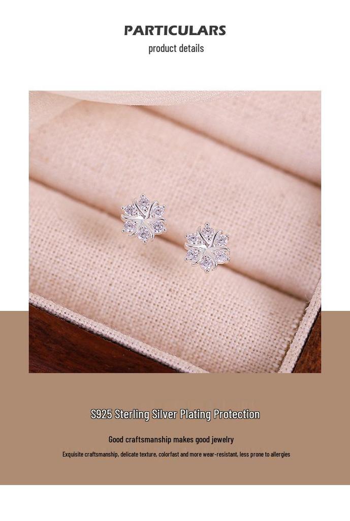 Luxury Snowflake Stud Earrings for Women 2026 - Elegant & Lightweight