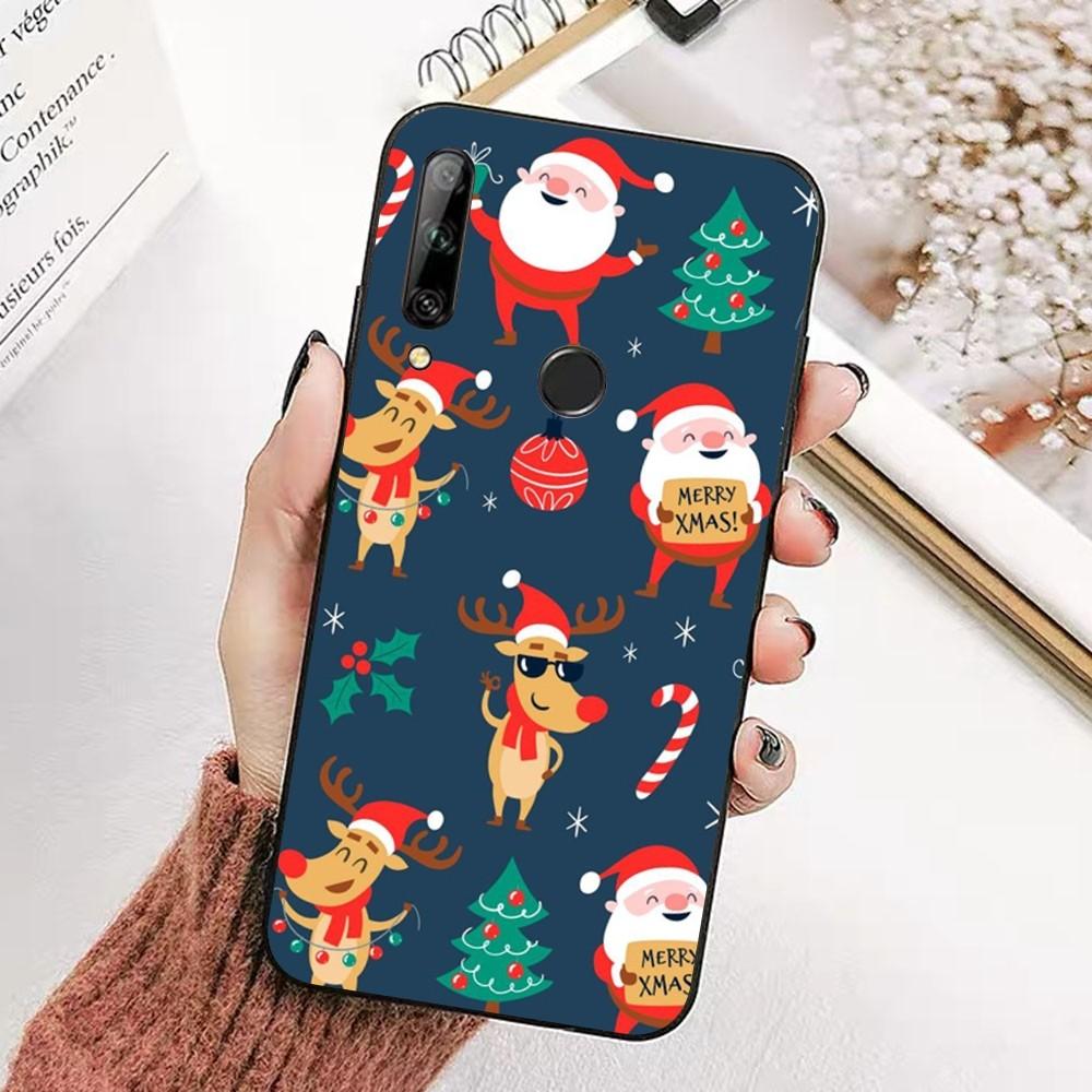 Christmas Cartoon New Year Phone Case For Huawei Honor 10 lite 9 20 7A pro 9X pro 30 pro 50 pro 60 pro 70 pro plus