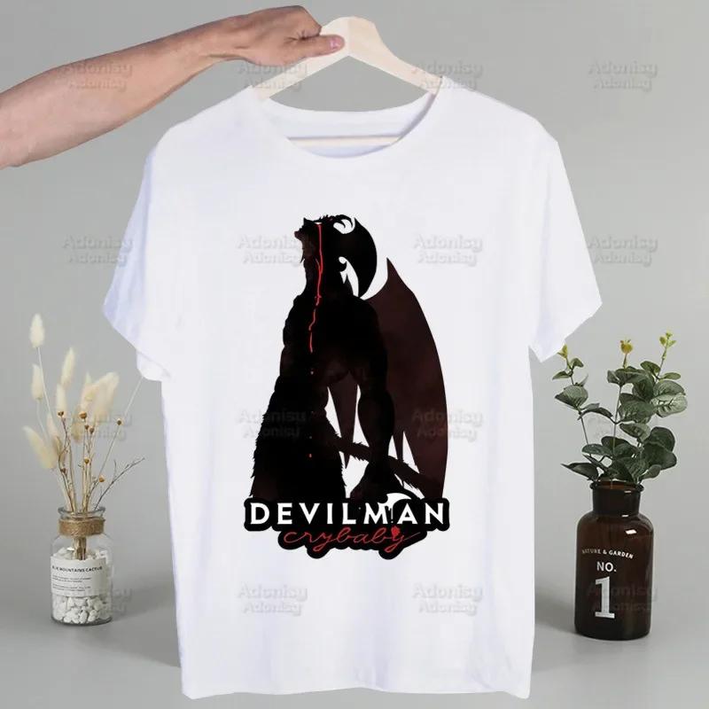 

Devilman Debiruman Anime Devil Man T Shirt Men Retro Washed Tops Tees Harajuku Tshirt Streetwear Hip Hop Male T-shirts 2XL