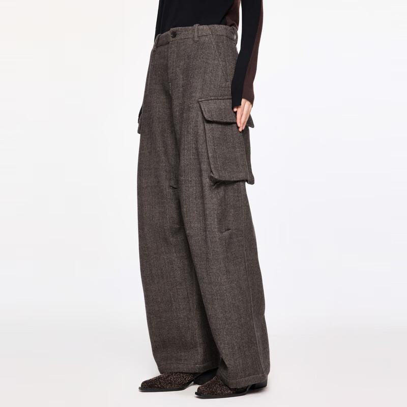 JNBY Women's Loose Casual 100% Wool Pants