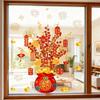 Money Tree Bag Window Cling Removable Waterproof 2026 New Year Static Glass Sticker Home Office Room Spring Festival Decoration Decal