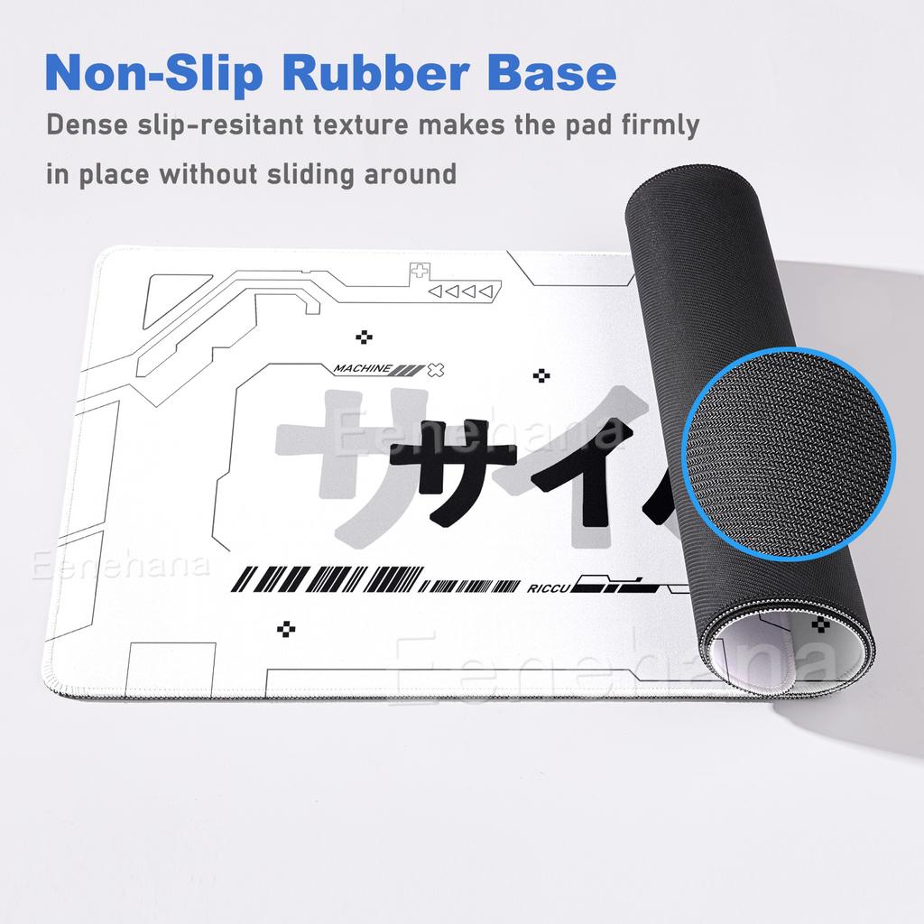 Minimalist Black & White Cybepunk Theme Mouse Pad Large Gaming Laptop Mechanical Keyboard Home Desk Mat XXL Non-slip Accessories