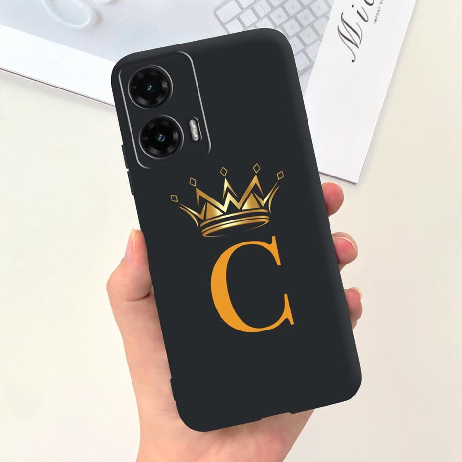 For Motorola Moto G35 5G Case G 35 Cover Cute Crown Letters Soft Silicone Back Cover For Moto G35 2024 Phone Case MotoG35 Fundas