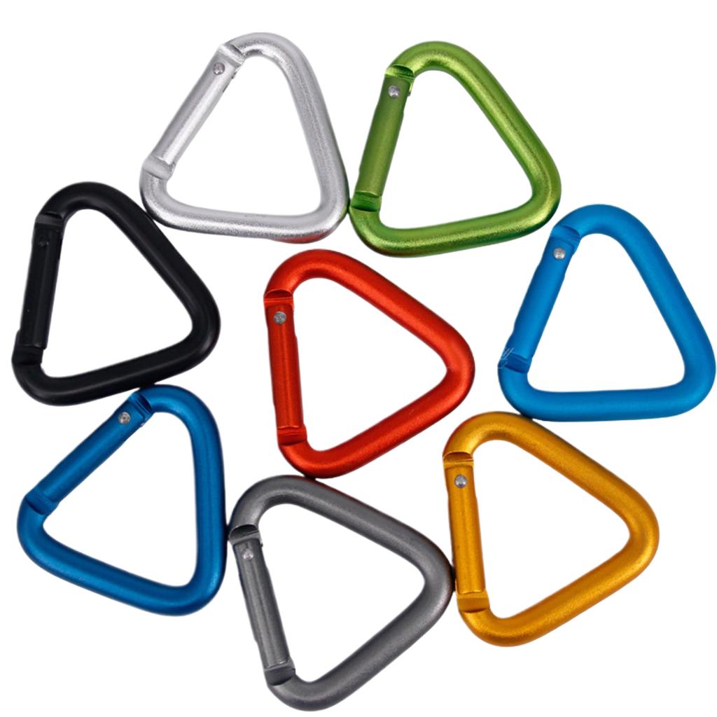 Aluminum Alloy Outdoor Triangular Carabiner Locking Carabiner Clip Keychain Clips for Backpack Camping Hiking Traveling