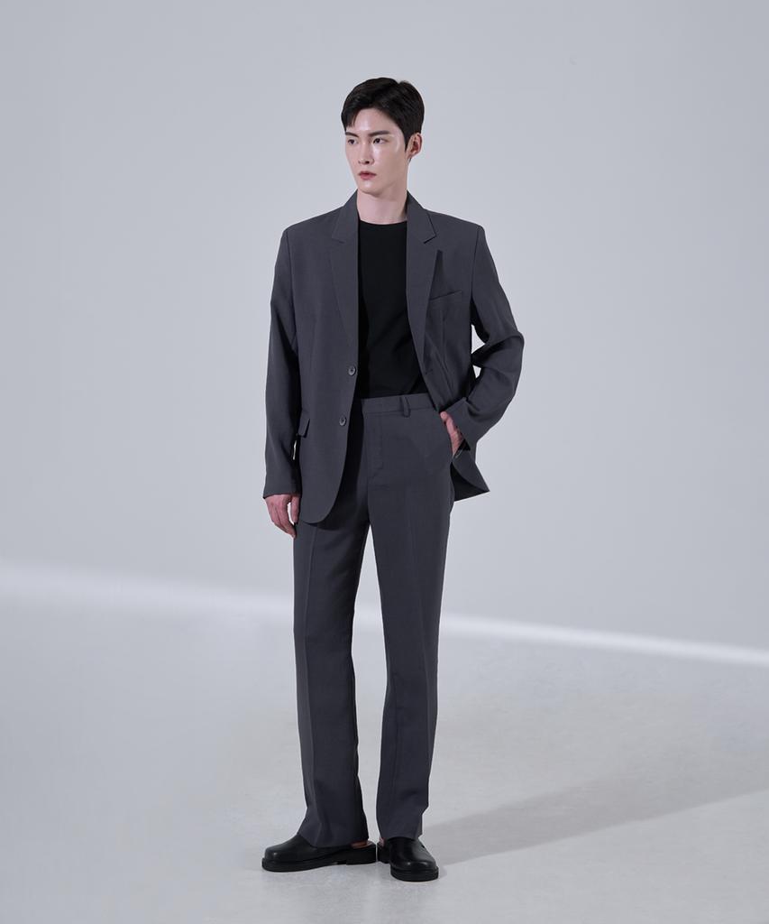 Hyoji [Summer][Set Item] Customizable Fit Setup Suit (Charcoal)