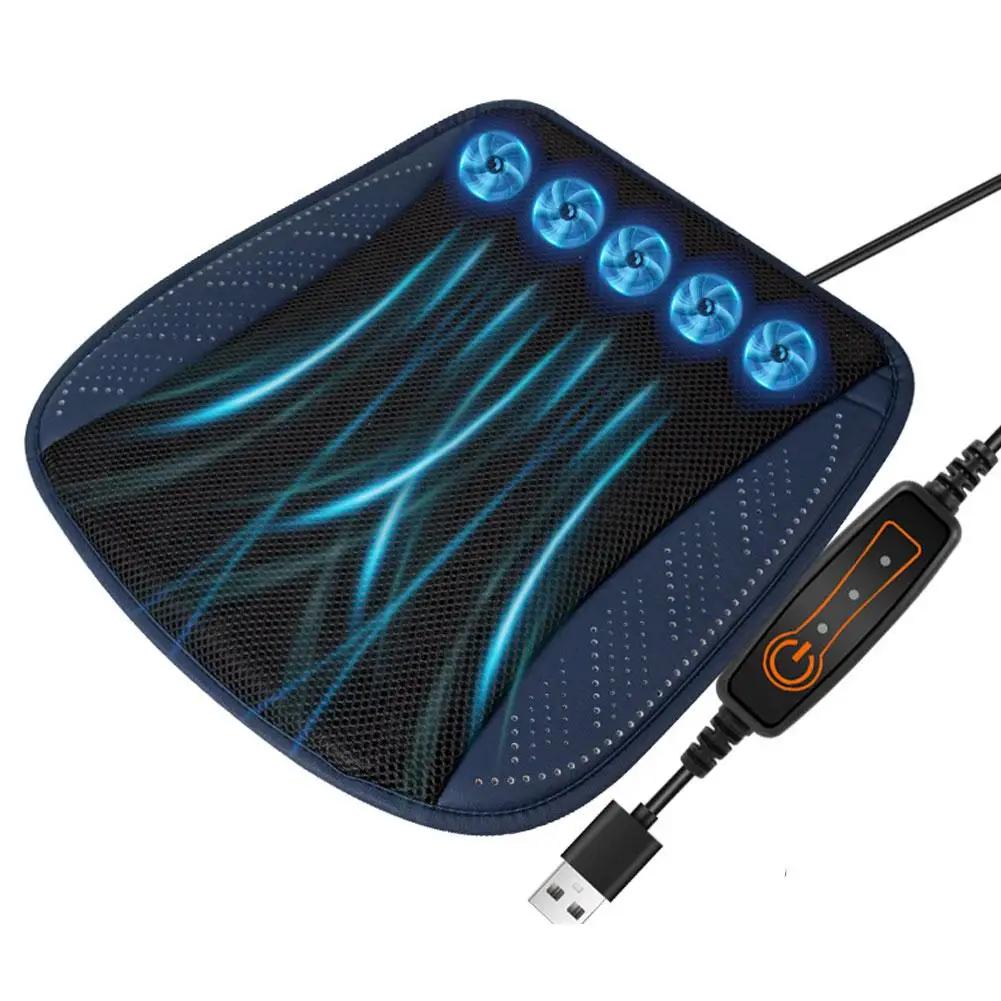 Universal Car Seat Summer Cool Air Seat Cushion With 8/5 USB Fans Fast Blowing Ventilation Seats Cooling Refrigerated Car Covers