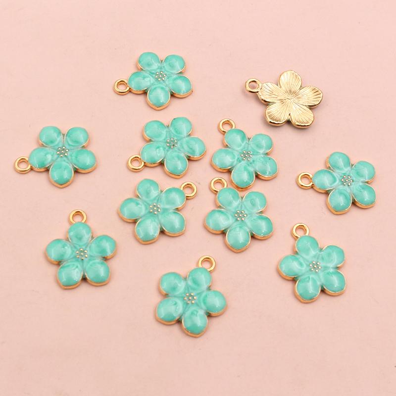 

20 шт. 17x14 мм Подвески-цветы Эмалированный сплав Маленький милый подвеска-цветок DIY Аксессуары для изготовления украшений Фурнитура для ожерелий Серьги