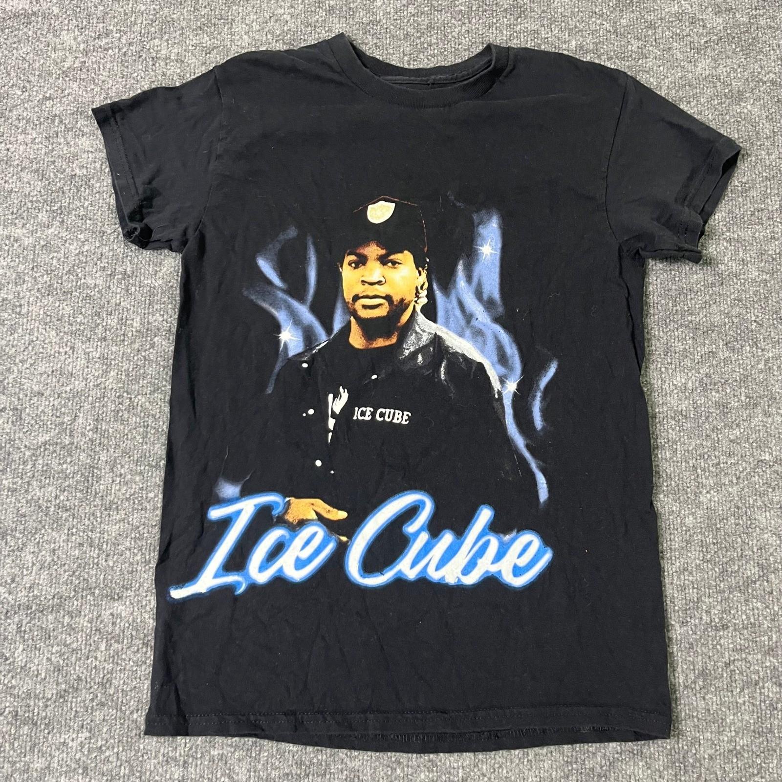 T-ShirtIce Cube T-Shirt Mens Size S Black Graphic Rap Tee Hip Hop Short Sleeve Cotton L