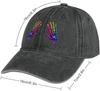 Rainbow Skeleton Hands Print Baseball Cap Unisex Adjustable Cotton Sun Hat Outdoor Golf Cap