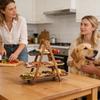 3 Tier Tray Stand Rectangle Wooden Plate Snack Serving Tray Detachable Fruit Dessert Stand Food Placement Bracket for Home Deco