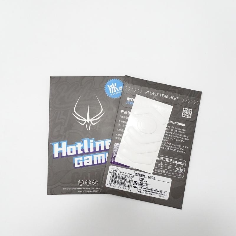 Hotline Games ICE Mouse Skates Feet for G604 Mouse Glides Curved Rounded Edges White Mouse Pad