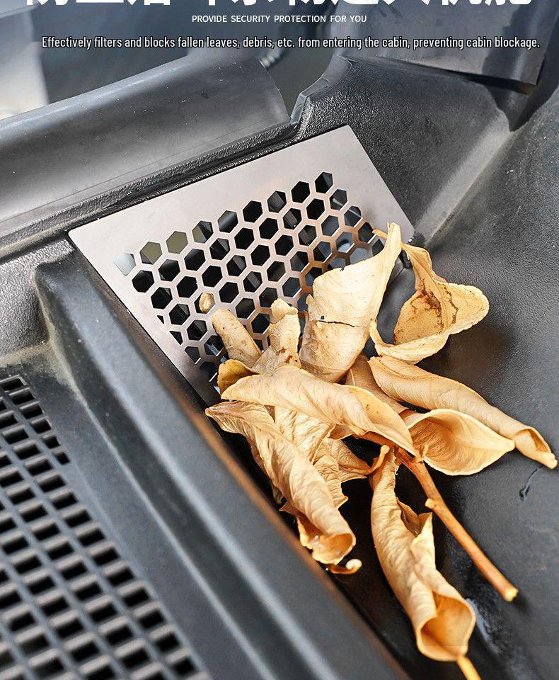 Stainless Steel Insect-Proof Anti-Clog Drain Cover for Ford Edge L Windshield Trough