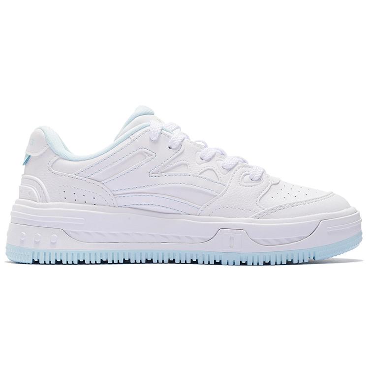 Li Ning Floating Textile, Synthetic Leather, TPU Low top Skateboard Shoes Women's Standard White AGCS078-1