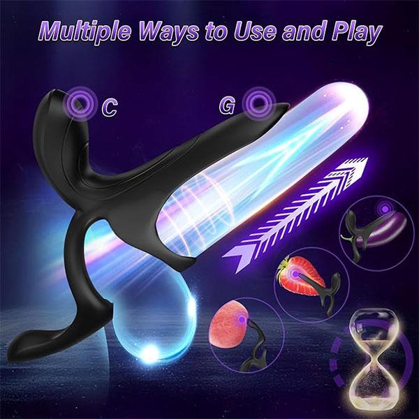 Vibrating Cock Ring Adult Toys Male Remote Control Penis Vibrator with 9 Vibrations for Female Clitoral G-spot Stimulation Sex Toys