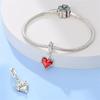 100% 925 Silver Exquisite Tarot Cards Bracelet Pendants Blood Red Fire Snake Rose Charms Beads DIY Jewelry For Women