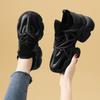 Koreanische Leder-Freizeitschuhe mit dicker Sohle zur Größenvergrößerung für Damen, Herbst-Neuheit, modisch, vielseitig, Schnürsenkel, nicht müde Füße, einzelne Schuhe