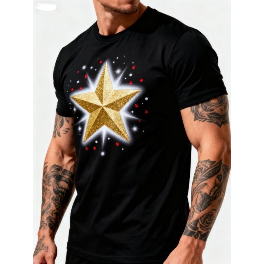 Weihnachtsbaum Herren Casual 3D Druck Locker Rundhals Kurzarm T-Shirt Top