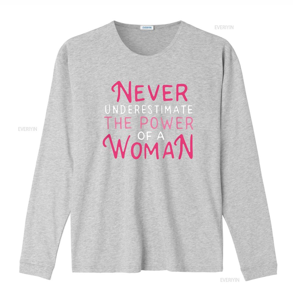 Never Underestimate The Power Of A Woman Strong Women T Shirt vintage Washed streetwear Comfortable Versatile Soft Stretched