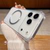For IPhone 17air Airbag Shockproof Transparent TPU Magnetic Wireless Charging Case Cover for IPhone 17 16 15 14 13 12 Pro Max