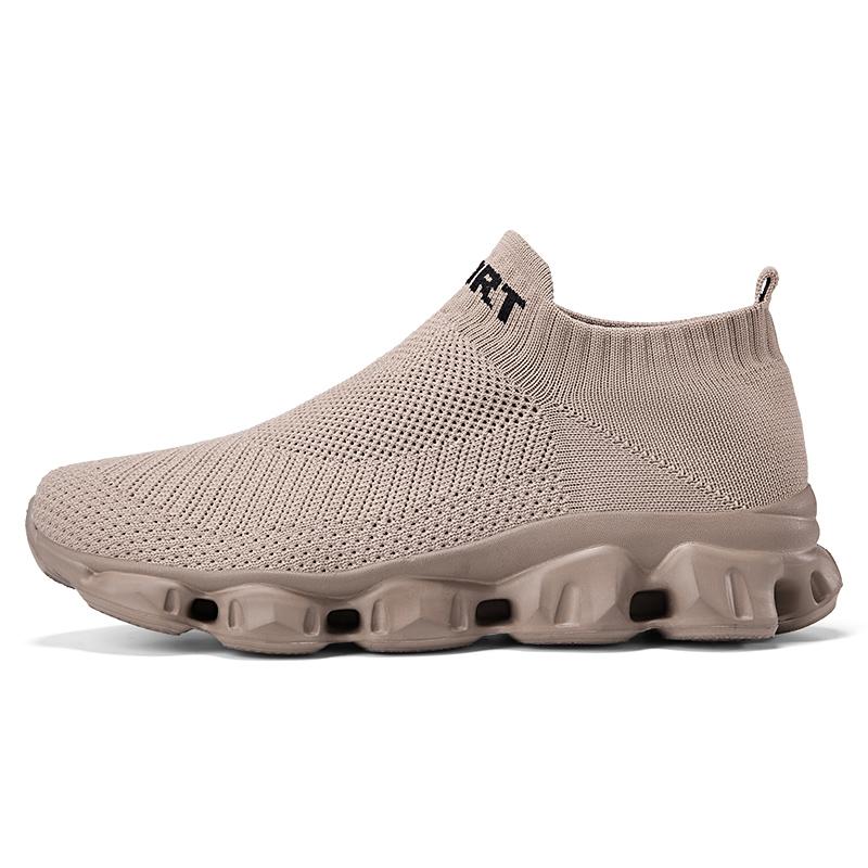 Fashion New large size men's flying woven sports shoes casual fashion running shoes outdoor light non-slip wear comfortable casual shoes