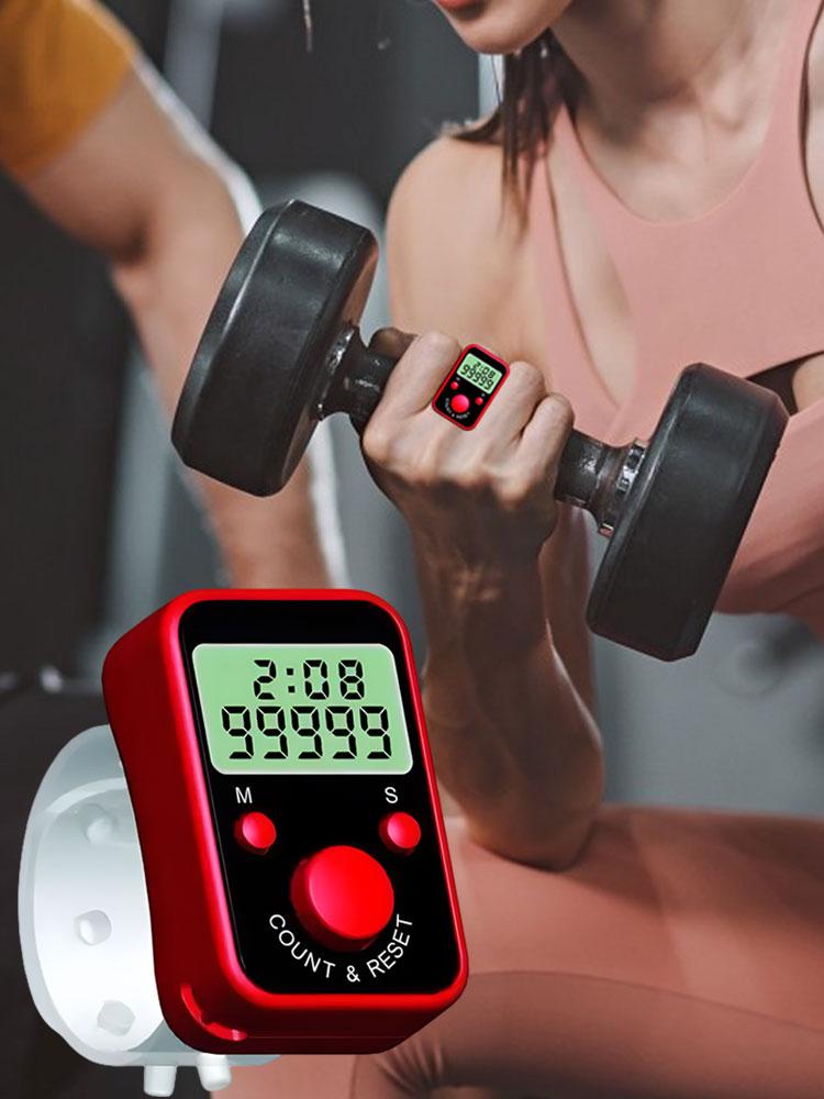 Finger Counter LCD Electric Digital Display Manual Counter Ring Electronic Time Counter with Light Tally Counter Stitch Marker