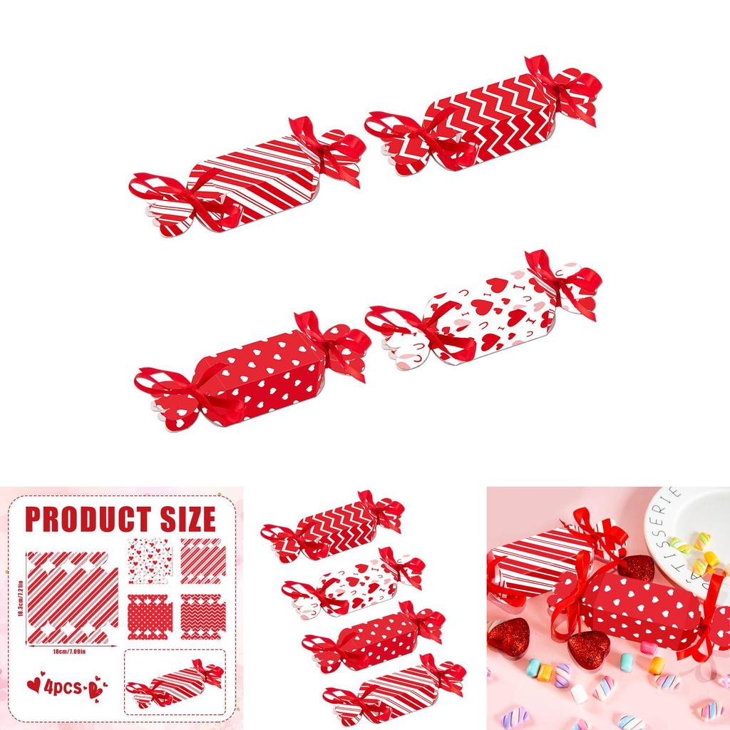 Valentines Day Candy Shape Snack Packaging Box Party Decor Set With Paper Material For Celebrations
