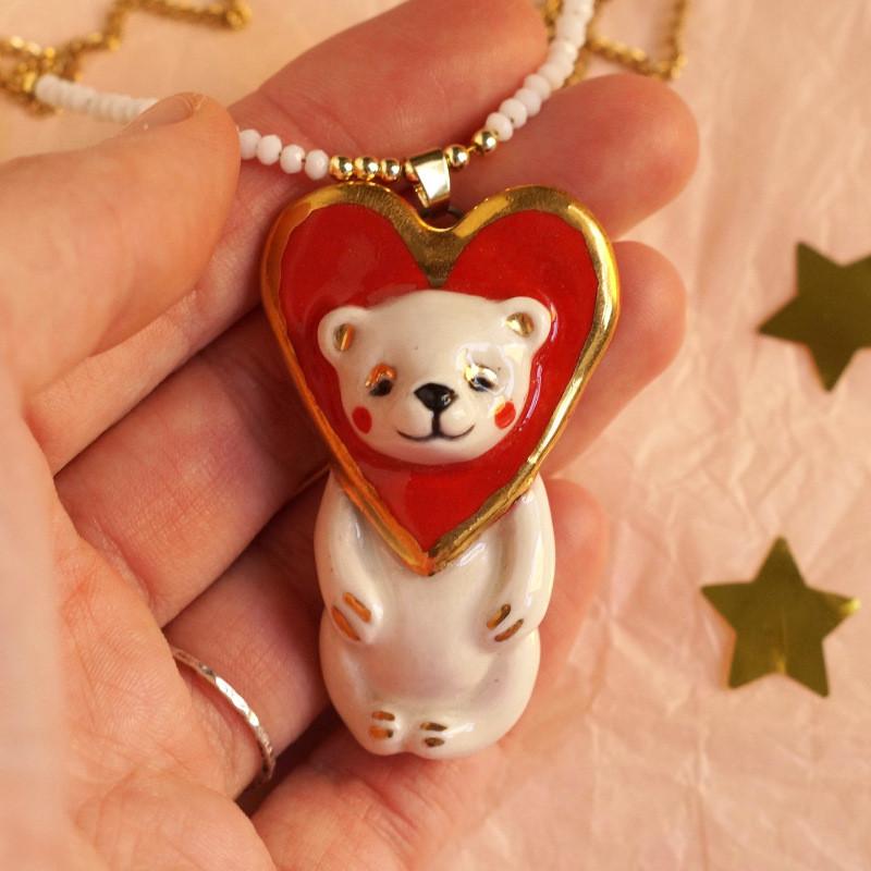 Animal Pendant Necklace With Heart Shape Design Copper Chain For Daily Casual Wear