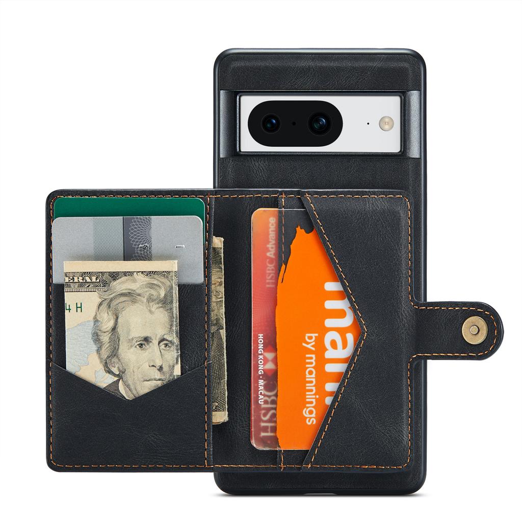 For Google Pixel 8 Case Vintage Leather Back Phone Cover 2-in-1 Detachable